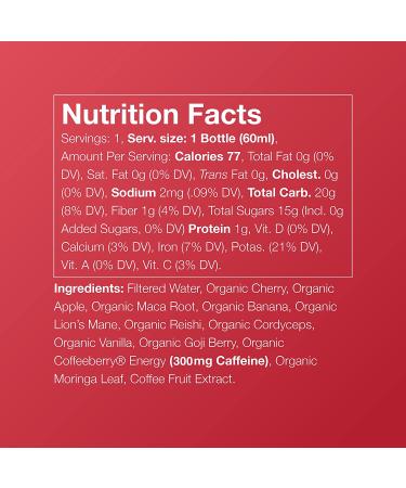 Max Energy Shot with Superfoods & Organic Caffeine - Brain Support, Mushroom Blend, Maca - Vegan & Gluten-Free (6 Pack) - Buy Online on GoSupps.com