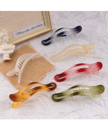 Magicsky 12 PCS Alligator Hair Claw Clips - French Matte Barrette for Thick & Thin Hair | Non-Slip Grip Styling Accessory for Women and Girls - Buy Online on GoSupps.com