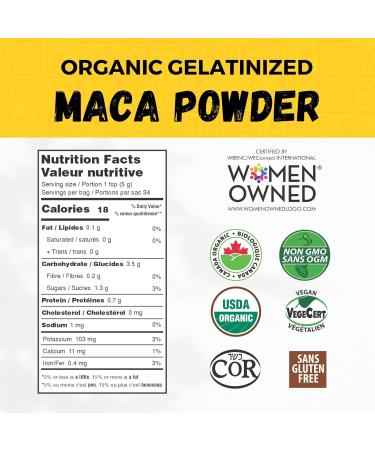 Inca's Gold Organic Black Maca Gelatinized Root Powder for Men - 170g | Boost Energy & Stamina | International Shipping Available - Buy Online on GoSupps.com