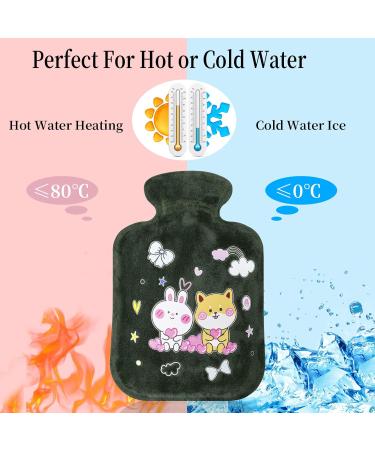 Buy 2PCs Silicone Hot Water Bottles - Leak-Proof Plush Heat Cushions for Pain Relief | Safe Durable & Eco-Friendly (Dark Green) - Buy Online on GoSupps.com