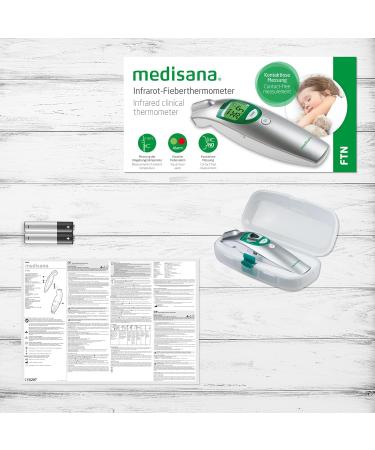 Medisana FTN Infrared Thermometer - Contactless Body Temperature Measurement for Adults, Children & Babies - Store 30 Readings - Visual Fever Alarm - Medical Certified - 76120 - Buy Online on GoSupps.com