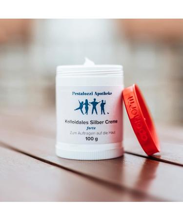 High-Quality Colloidal Silver Cream Forte - Double Concentration (100g) | Proven Recipe from Pestalozzi Pharmacy - International Shipping Available - Buy Online on GoSupps.com