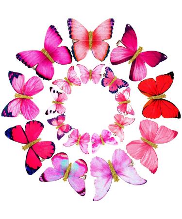 18 Pieces Glitter Butterfly Hair Clips for Teens Women Hair Accessories (Vintage Style)