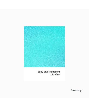 Hemway Baby Blue Ultrafine Glitter 100g | Cosmetic Safe Iridescent 1/128 Extra Fine Glitter for Crafts & DIY - Buy Online on GoSupps.com