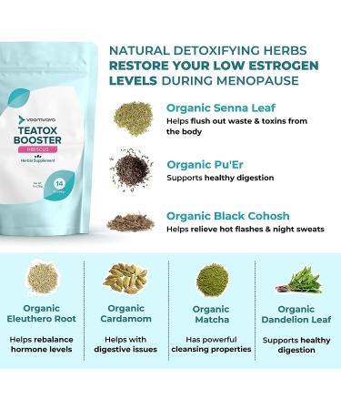 VoomVaya TeaTox Booster Senna Tea - 14-Day Herbal Detox Tea for Menopausal Women - Hibiscus Flavor - Buy Online on GoSupps.com
