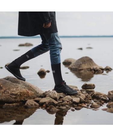 Randy Sun Merino Wool Waterproof Hiking Socks - Lightweight & Breathable - 1 Pair Black - Buy Online on GoSupps.com
