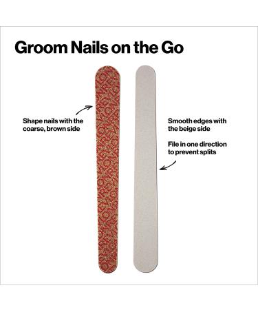 Revlon Compact Nail File: Dual Sided Nail Care Tool for Smoothing & Shaping Nails - 24 Count Pack - Buy Online on GoSupps.com