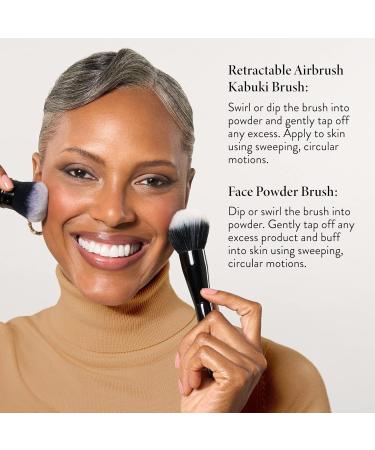 Laura Geller Blending Beauties Makeup Brush Set - 2pc Gift Set for Powders & Foundation | International Shipping - Buy Online on GoSupps.com