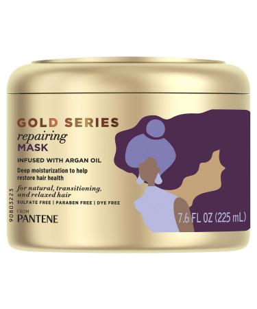 Gold Series Repairing Mask Hair Treatment Butter Cr me Hair Treatment with Argan Oil from Pantene Pro-V for Natural and Curly Textured Hair 7.6 fl oz (Packaging May Vary) - Buy Online on GoSupps.com