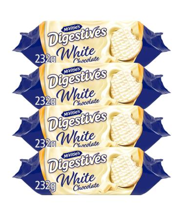 Mcvities White Chocolate Digestives 232g (4 Pack Bundle)