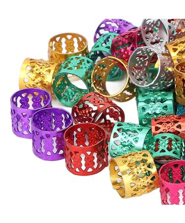 100PC Dreadlocks Pearls - Colorful Aluminum Hair Braid Decorations & Jewelry Accessories for Stylish Hairstyles - Buy Online on GoSupps.com