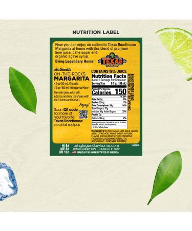 Texas Roadhouse Authentic Margarita Drink Mix - 1 Liter Bottle (33.8 Fl Oz), Individually Boxed - Pack of 1 - Buy Online on GoSupps.com