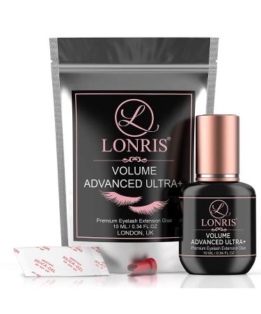 LONRIS Lash 10ml Volume Advanced Ultra+ Eyelash Extension Glue | 1-2 Sec Drying Time | Maximum Bonding | Semi-Permanent Supplies | Professional Use Only - Buy Online on GoSupps.com