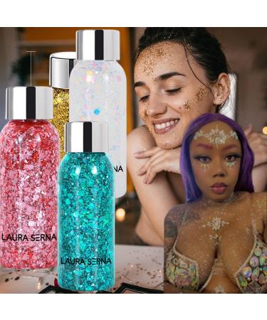 9 Pack Body Glitter Gel - Mermaid Sequin Chunky Glitter for Festival & Birthday Makeup - Buy Online on GoSupps.com