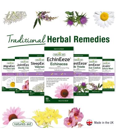 Natures Aid EchinEeze Echinacea 90 Count Vegan - Relief of Cold Symptoms - Buy Online on GoSupps.com