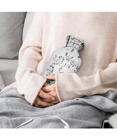 Musical Notes Hot Water Bottle with Plush Cover - Perfect Bed Warmer for Adults & Children | 26.5x15.3cm - Buy Online on GoSupps.com