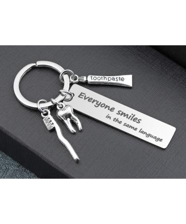 Jovivi Engraved Tooth Toothbrush Toothpaste Keychain - Perfect Gift for Dentists & Dental Assistants - Buy Online on GoSupps.com