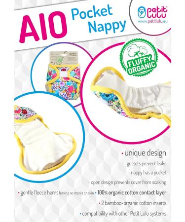 PETIT LULU 6 AIO Fabric Diapers with Waterproof Pocket | Organic & Fluffy | Tower Diap Pack | International Shipping | Made in EU - Buy Online on GoSupps.com