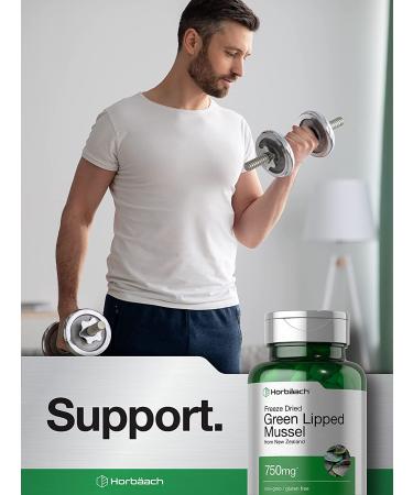 Premium Green Lipped Mussel 750mg | 120 Capsules | New Zealand Sourced | Freeze Dried | Non-GMO & Gluten Free - Buy Online on GoSupps.com