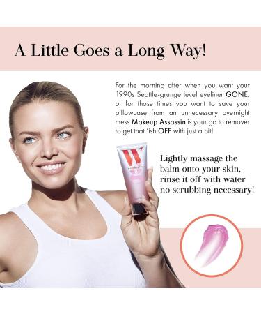 Buy Makeup Assassin Moisturizing Makeup Removing Balm - Vegan Cruelty-Free Paraben Free Eye Makeup Remover | Natural Rose Scent 3.3 oz - International Shipping Available - Buy Online on GoSupps.com