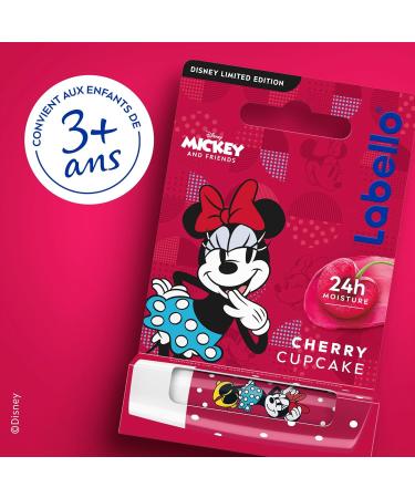 LABELLO Cherry Shine Minnie Mouse Limited Edition Disney (1 x 4.8g) Cherry Scented Moisturizing Lip Balm for Kids Nourishing Lip Balm Long Lasting Hydration - Buy Online on GoSupps.com