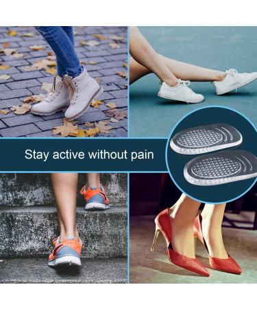 Silicone Gel Heel Cups - Plantar Fasciitis & Heel Pain Relief Inserts for Women (2 Pairs) - Buy Online on GoSupps.com