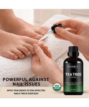 Fiora Naturals Tea Tree Essential Oil 1 oz - 100% Pure Organic Melaleuca Alternifolia for Face, Hair, Skin, Acne, Scalp, Foot, and Toenails - Buy Online on GoSupps.com