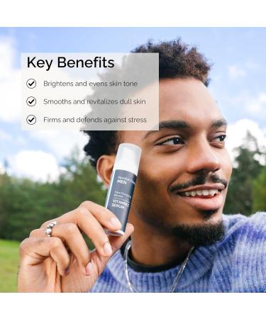 Nordisk Element Vitamin C Face Serum for Men with Hyaluronic Acid Brightening Anti-Aging Face Serum for Dark Spots Uneven Tone and Wrinkles Hydrating Daily Moisturizer with Citrus Aroma 1 Fl Oz - Buy Online on GoSupps.com