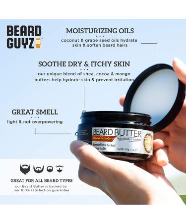 Beard Guyz Beard Butter - Hydrating Dry Beard Treatment (4 oz) - Buy Online on GoSupps.com