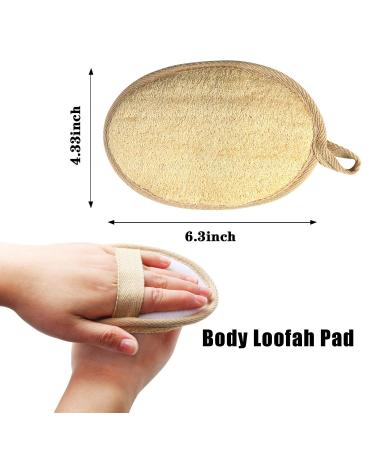 4 PCS Exfoliating Loofah Body Scrubber Set - Natural Luffa Bath Sponge for Deep Clean & Invigorate Skin - Buy Online on GoSupps.com