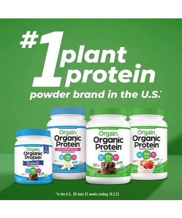 Orgain Organic Vegan Protein Powder - Creamy Chocolate Fudge, 21g Plant Based Protein, Low Net Carbs, Non-Dairy, Gluten-Free, Lactose-Free, No Sugar Added, Soy-Free, Kosher, 1.02lb - Buy Online on GoSupps.com
