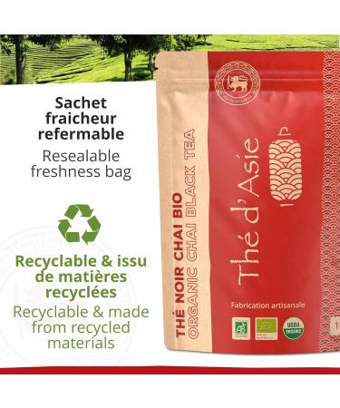  Khla Khla - Organic Chai Tea for Chai Latte - 100g Loose Leaf Tea Bag - Black Chai Masala - Spicy Ceylon Organic - Dried Leaves - Tea - Buy Online on GoSupps.com