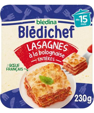 Bl dina - Bl dichef - Baby meal 15 months - 6 Bolognese lasagna dishes - French beef - Low salt content - From 15 months - 6 - Buy Online on GoSupps.com