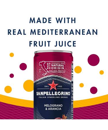 Sanpellegrino Melograno e Arancia Sparkling Drink 24 Pack - 11.15 Fl Oz Cans - Buy Online on GoSupps.com