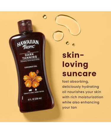 Hawaiian Tropic Dark Tanning Oil Original 8 oz - Intense Tanning Formula - Buy Online on GoSupps.com