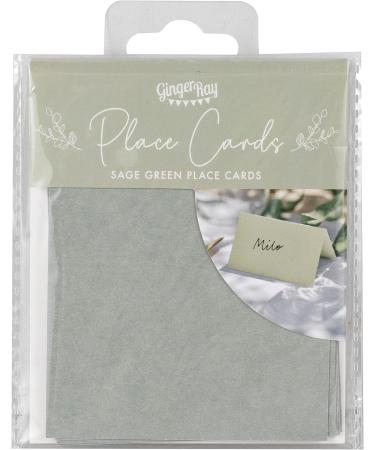 Ginger Ray Sage Wedding Cards - 10 Green Place Cards for Elegant Celebrations - Buy Online on GoSupps.com
