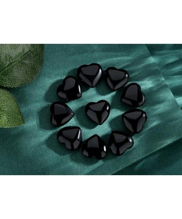 MAIBAOTA Black Obsidian Crystal Healing Crystals Gemstones Pocket Gifts Heart-Shaped Nature Spiritual Energy for Women Men Reiki Divination Balancing Yoga Meditation 10PCS - Buy Online on GoSupps.com
