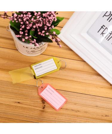 Siuke Keychain - PP Plastic Transparent Flip Key Day Classification Label - Handwritten Brand Keychain for Luggage Hotel Rooms - Blue & Yellow - Buy Online on GoSupps.com