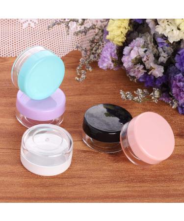 100 Count 10 gram Small Round Sample Containers with lids Cosmetic Jars Plastic Jars Makeup Containers Lip Scrub Containers Leak Proof and 10Pcs Mask Spatula for Beauty Products 10g Multi Colored - Buy Online on GoSupps.com
