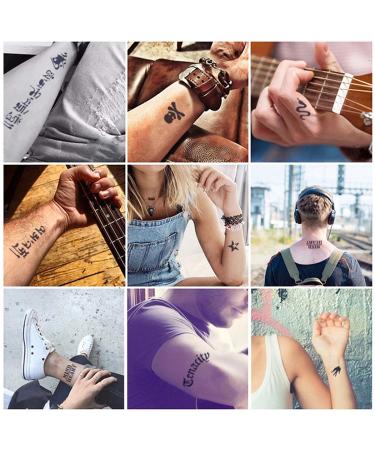 FUUNTATO Temporary Tattoos Kit - 80 PCS Freehand Gel/Ink with 4 Bottles & Stencils - DIY Permanent Tattoo Alternative - Buy Online on GoSupps.com