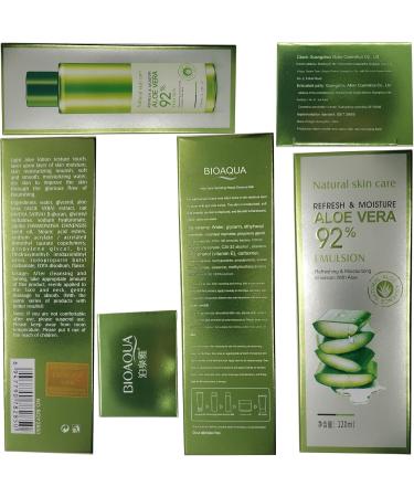 BIOAQUA Natural Aloe Vera Emulsion - Refreshing Moisturizing Lotion for Dry Skin 120ml - Buy Online on GoSupps.com