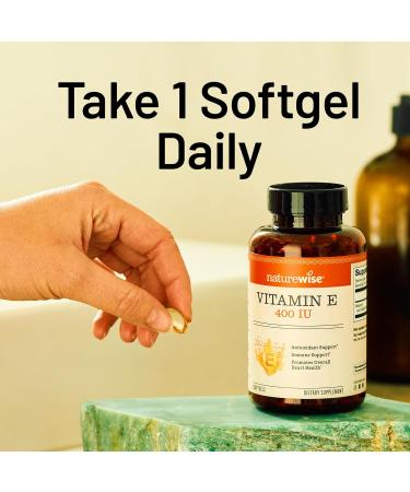 NatureWise Vitamin E 400 IU Softgels (180mg DL-Alpha) - Dairy Gluten and Soy Free Non-GMO Antioxidant Dietary Supplement for Skin Heart Eye and Immune Health Support - 2-Month Supply 60 Count 60 Count (Pack of 1) - Buy Online on GoSupps.com