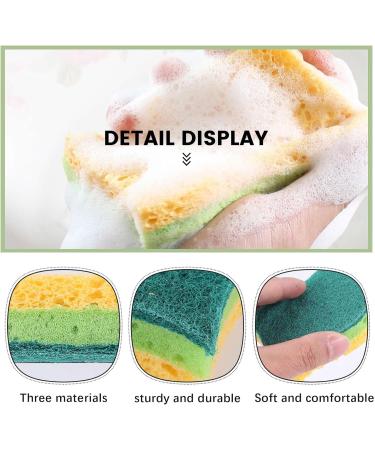 qazaa Non-Scratch Cellulose Household Kitchen Sponges Dishes Sponge 5 Packages Multi-Use Dish Scrubber Sponge for Household - Buy Online on GoSupps.com