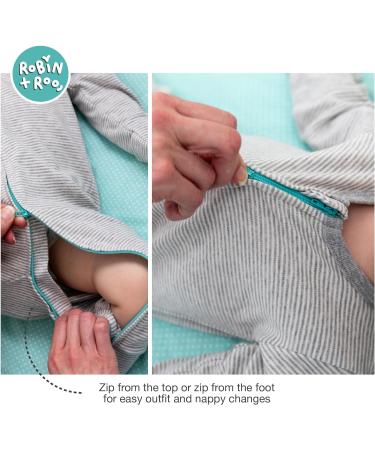 100% Cotton Two-Way Zipper Baby Sleepsuit Unisex Onesie Romper | Navy Clouds | 6-12 Months - Buy Online on GoSupps.com