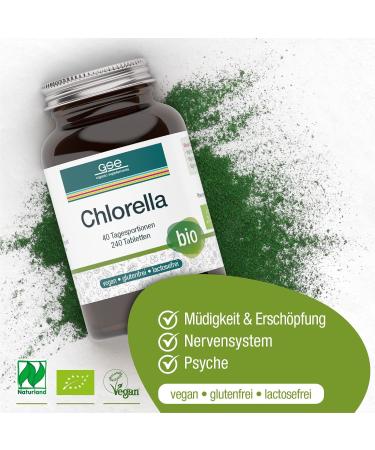 Buy GSE Chlorella Tablets - 240 Nutrient-Rich Vegan Micro Algae 100% Organic No Additives - Buy Online on GoSupps.com