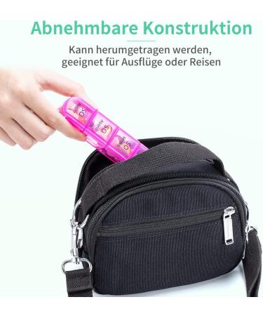 7-Day Pill Organizer with 4 Compartments - Large Portable Medication Box for Tablets | Removable Cyan Housing - Ideal for Daily Dosing - Buy Online on GoSupps.com