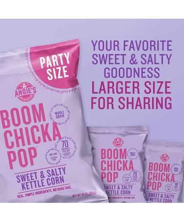Angie's BOOMCHICKAPOP Sweet and Salty Kettle Corn Popcorn 10 oz Party Size | Gluten Free Snack - Buy Online on GoSupps.com