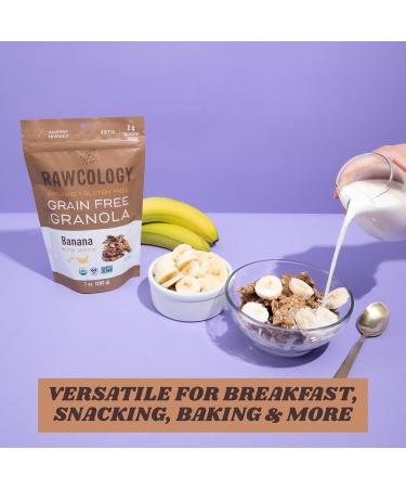 Rawcology - Chocoloco Mix (Chocolate Banana Blueberry Mint Choco Chip) | Grain Free Granola | Gluten Free | Healthy Cereal | Vegan Low Sugar Keto Paleo Peanut Free Allergen Friendly (4x200g) Coconut - Buy Online on GoSupps.com