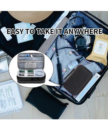 KGMCARE Diabetic Supplies Travel Case with 2 Detachable Pouches - Double Layer Storage Bag for Insulin Pens and Glucose Meter - Dark Gray - Buy Online on GoSupps.com