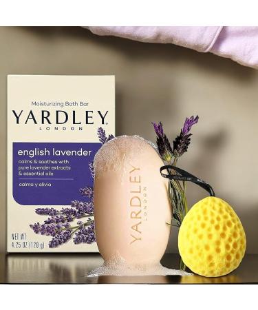 Buy English Lavender Bath Soap Bundle | Moisturizing 4.25 oz Soap with Bath Sponge | Calming & Luxurious Cleansing | Pack of 6 - Buy Online on GoSupps.com